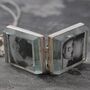 Square Glass Photo Locket Sterling Silver Necklace, thumbnail 2 of 5