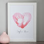 Personalised Baby Hand And Footprint Heart Print, thumbnail 1 of 2