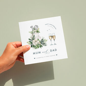 Personalised Gold 50th Wedding Anniversary Card, 5 of 7