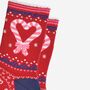 Women's Bamboo Socks Candy Cane Hearts, thumbnail 3 of 5