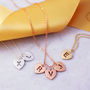 Personalised Initial Pierced Heart Necklace, thumbnail 2 of 5
