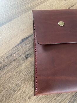 Personalised Spanish Brown Leather A4 Documents Holder, 11 of 12
