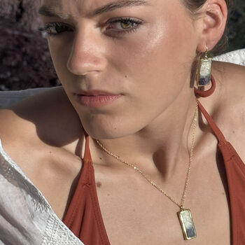 Ceramic, Glass And Gold Dusk Drop Earrings, 3 of 5