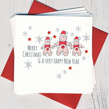 Pack Of Five Hand Finished Christmas Cards, 11 of 11