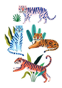 Wild Tigers Art Print, 5 of 5
