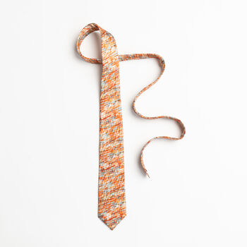 Silk Tie And Silk Pocket Square Crosshatch, 3 of 4