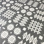 Welsh Blanket Print Oilcloth Tablecloth Matt Grey, thumbnail 3 of 3