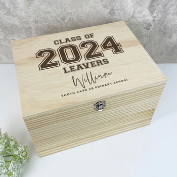 Personalised 'Class Of 2025' Leavers Memory Box Five Sizes, 2 of 9