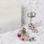 Sterling Silver And Cubic Zirconia 50th Birthday Ear Studs, thumbnail 4 of 9