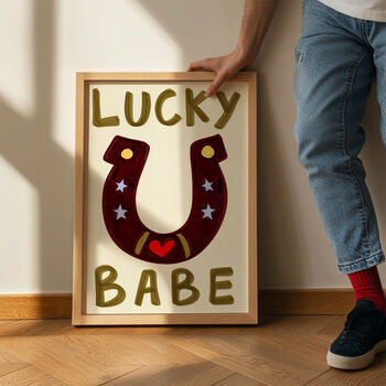 Lucky Babe Nursery Print, 3 of 3