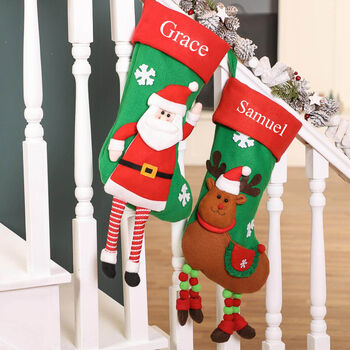 Personalised Traditional Children's Christmas Stockings, 2 of 5
