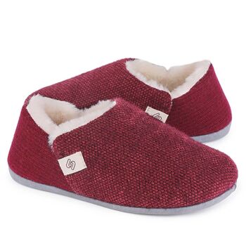 Women's Closed Back Slippers In Berry, 7 of 11