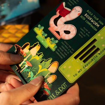 Personalised Bookworm Birthday Pop Out Card, 3 of 4