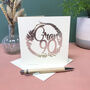 Personalised 90th Floral Birthday Papercut Card, thumbnail 2 of 12