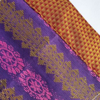 Upcycled Sari Flags, Handmade Bunting, Sari Fabric, 7 of 10