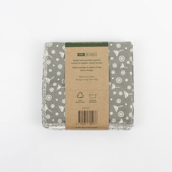 Reusable Organic Cotton Facial Wipes Pack Of Five, 7 of 9