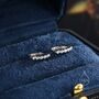 Sterling Silver Delicate Cz Huggie Hoop Earrings, thumbnail 4 of 10