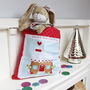 Christmas Gift Bag Personalised With Embroidered Name, thumbnail 1 of 3