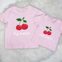 Big Sister Little Sister Cherry T Shirt Set For Sisters, thumbnail 1 of 2