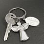 Personalised Silver Plated Godmother Angel Keyring, thumbnail 2 of 2