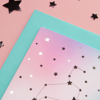 Leo Star Sign Constellation Birthday Card, 5 of 7