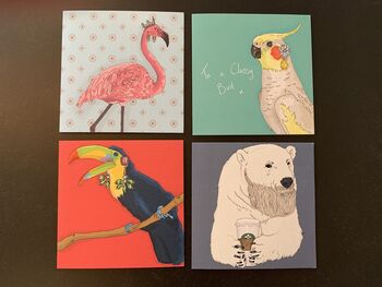 Four Assorted Perky Greeting Cards, 2 of 6