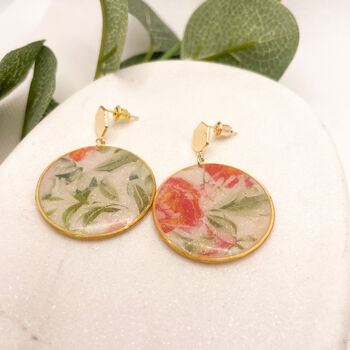 Multicolour Floral Drop Statement Earrings, 6 of 12