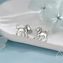 Sterling Silver Lion Stud Earrings, thumbnail 1 of 12