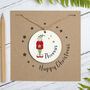 Personalised Elf Tree Decoration Christmas Card, thumbnail 2 of 6