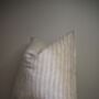 Charcoal Stripe Square Linen Scatter Cushion, thumbnail 6 of 8