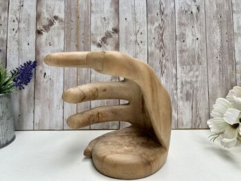 Hand Carved Wooden ‘Hand Of Wisdom’ Wine Bottle Holder, 11 of 11