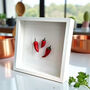Ceramic Kitchen Wall Art: Three Red Chillies, thumbnail 2 of 9