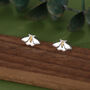 Sterling Silver Moth Stud Earrings, thumbnail 1 of 11