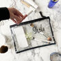 Personalised Birth Flower Clear Makeup Bag, thumbnail 6 of 8