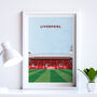 Contemporary Liverpool Football Poster Gift: Anfield Kop End, thumbnail 1 of 6