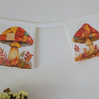 Whimsical Mushroom Decorative Bunting Garland, 7 of 7