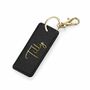 Personalised Saffiano Faux Leather Bag Charms Key Chain Keyring, thumbnail 3 of 8