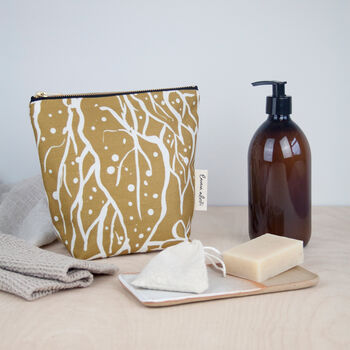 Mustard And White Houseplant Wash Bag, 2 of 4