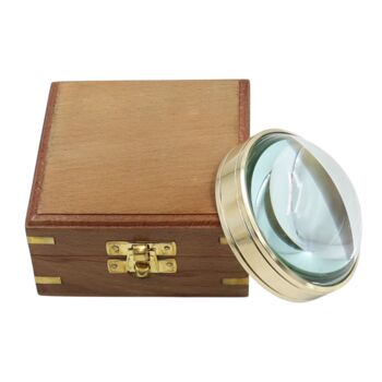 Large Paperweight Magnifying Glass With Wooden Box, 6 of 6