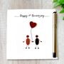 3rd Anniversary Card Leather Wedding Anniversary, thumbnail 5 of 6