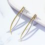 Long Drop Spiked Sterling Silver Ear Jacket Earrings, thumbnail 3 of 7