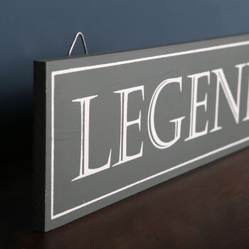 Legend Wall Sign, 2 of 2