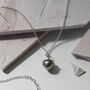 Meteorite And Silver Saturn Necklace, thumbnail 3 of 7