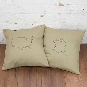 Two Personalised Map Cushions, 5 of 6