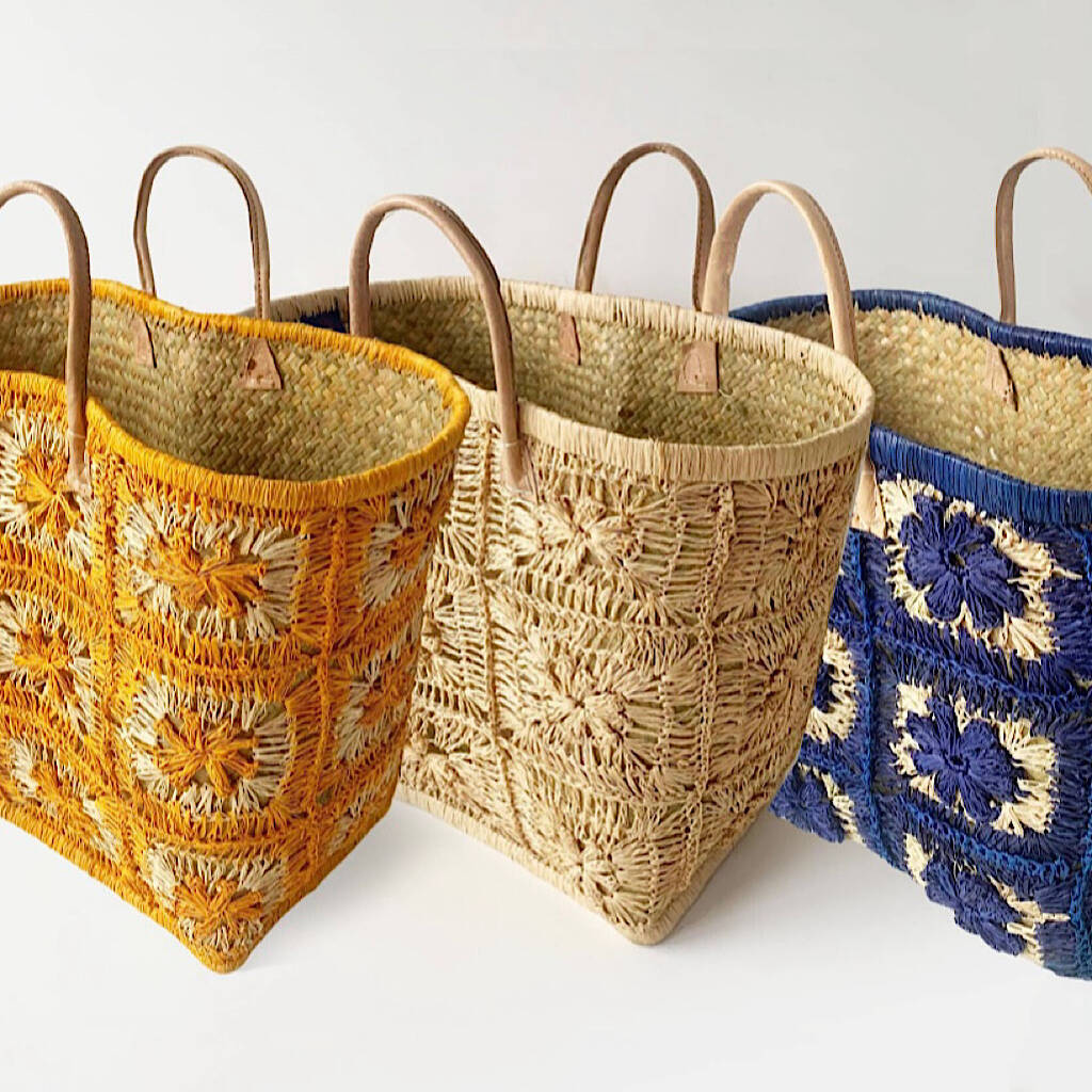 Woven Baskets In Autumn Colours