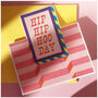 'Hip Hip Hoo Day' Fun Fold Out Greetings Card, thumbnail 2 of 4