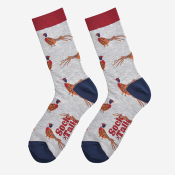 Pheasant Bamboo Socks Men's Christmas Cracker Hanging Tree Decoration, 3 of 5