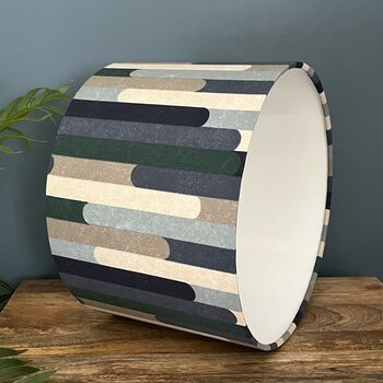 Seattle Blue Retro Style Drum Lampshades, 2 of 8