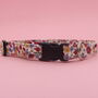 Poppy Floral Dog Collar, Bow And Lead Set, thumbnail 6 of 12