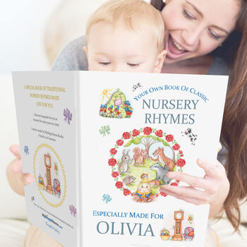 Nursery Rhymes Keepsake Book Personalised For Baby, 2 of 12